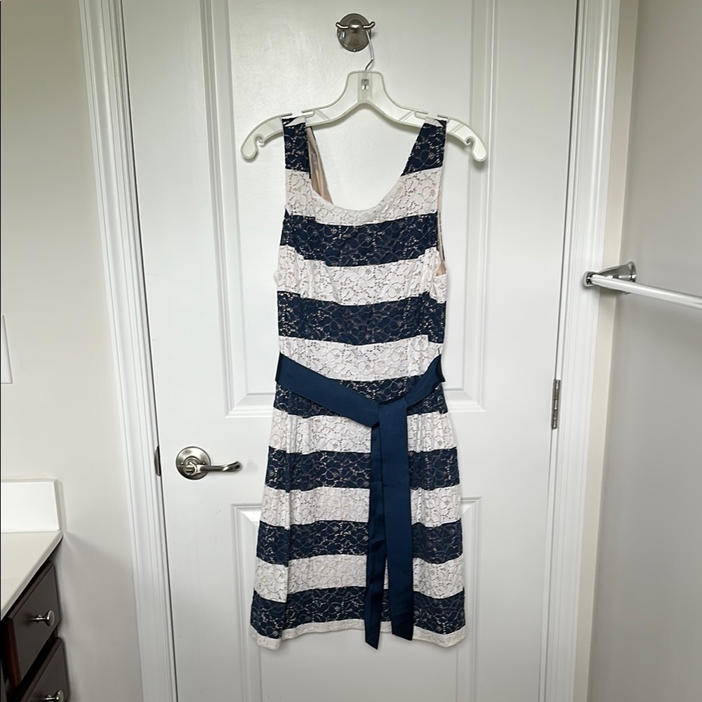 Robbie Bee Blue and White Midi Sundress